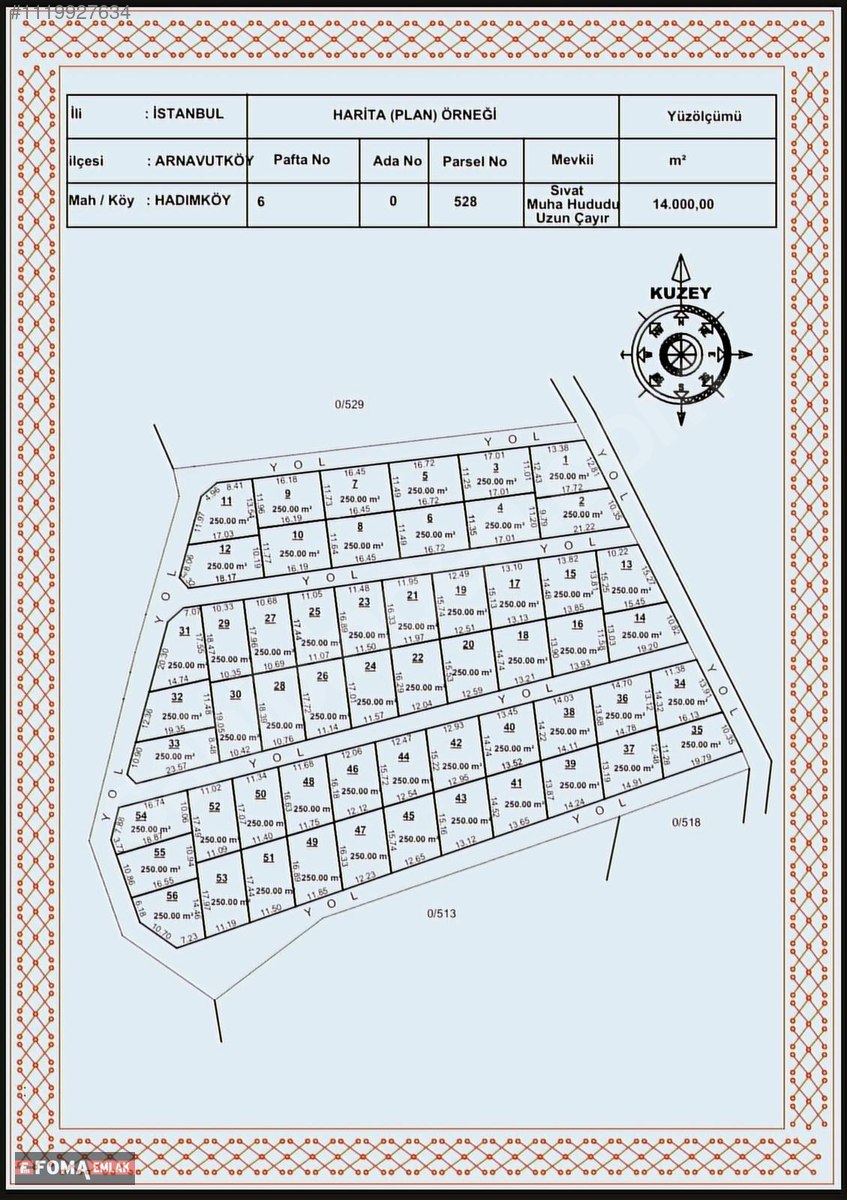 A.KÖY HADIMKÖYDE İMAR PLANINDA YATIRIMLIK 25…